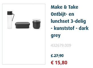 Make & Take Ontbijt- En Lunchset