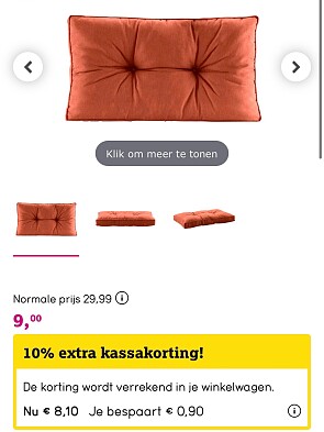 Loungekussen rug 73x43 cm