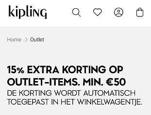 Kipling Outlet extra korting