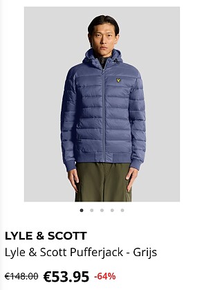 Lyle & Scott herenjas 53,95€!