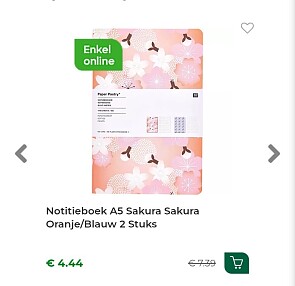Sakura notitieboek A5 -40% 💮 2 stuks