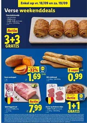 Weekend deals bij Lidl op 18/9 en 19/9/26