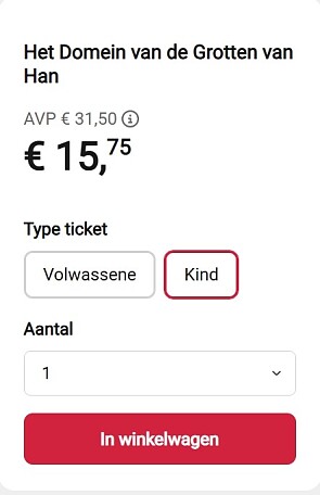 Grotten van Han voor slechts 20,75€ en kind 15,75€ met Delhaize superplus families