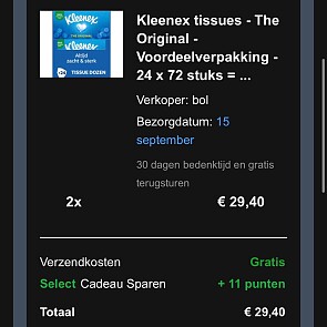 Kleenex zakdoekjes
