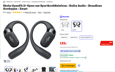 🎧 Shokz OpenFit 2+ Open-ear Sporthoofdtelefoon