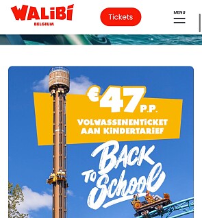 Walibi aan kindertarief