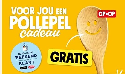 Gratis pollepel cadeau bij jumbo voor weekend van de klant