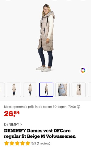 Lange bodywarmer jas dames