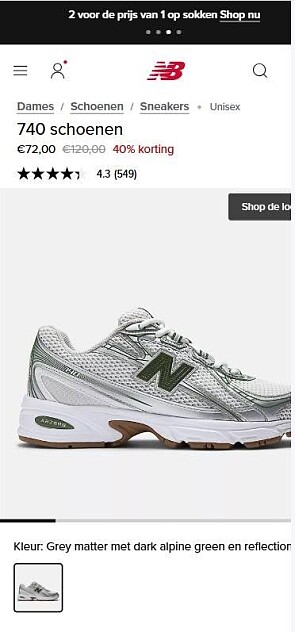 Nu bij New Balance: tot 50% korting op schoenen en op alle sokken!