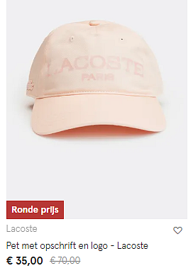 Lacoste pet aan -50%