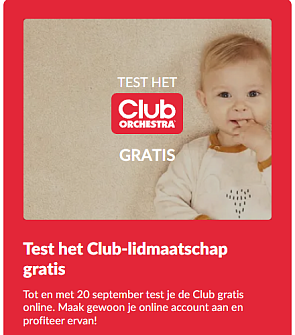 Gratis lidmaatschap Orchestra Club