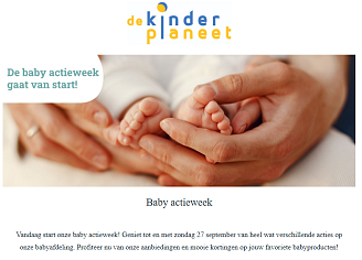 Babydeals week bij De Kinderplaneet met o.a. -25% op Ergobaby draagzak