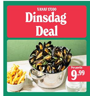 Mmmossselen aan €9,99 bij Lunch Garden op dinsdag
