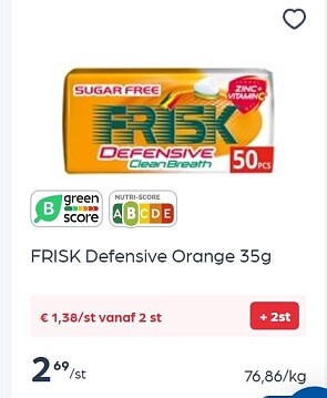 Frisk muntjes -50%
