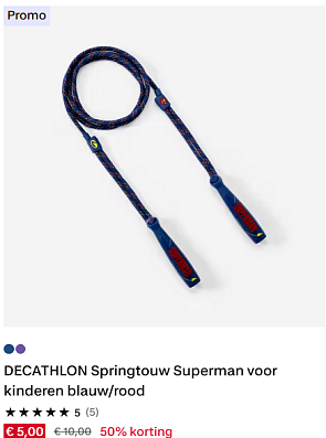 Superman springtouw voor kids -50%