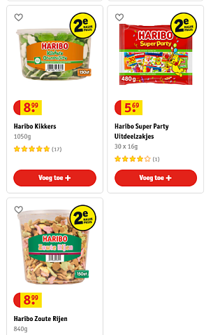Haribo 2e aan halve prijs 🍭🍬