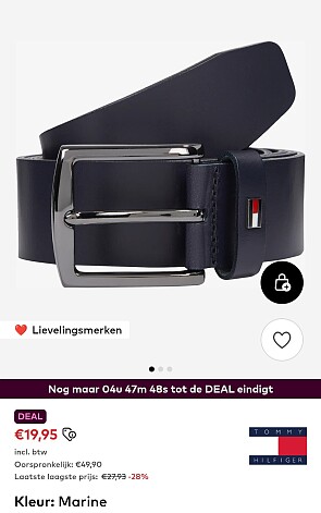 Broeksriem Tommy Hilfiger 19,95€