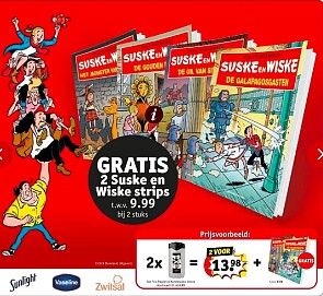 Gratis 2 Suske en Wiske strips
