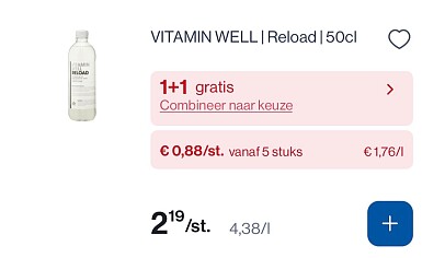 Vitamin well 50 cl in mooie korting