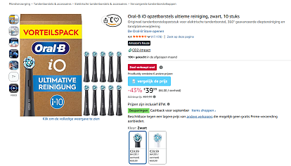 🪥 Oral B iO Opzetborstels Ultieme Reiniging 10 Stuks