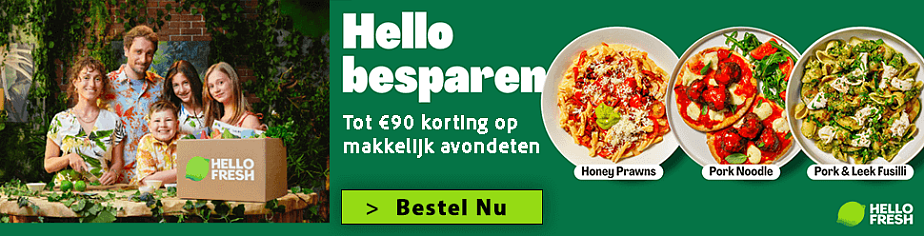 Tot 90 euro korting bij HelloFresh (nieuwe klanten)