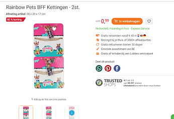 🌈 Rainbow Pets BFF Kettingen 2 Stuks