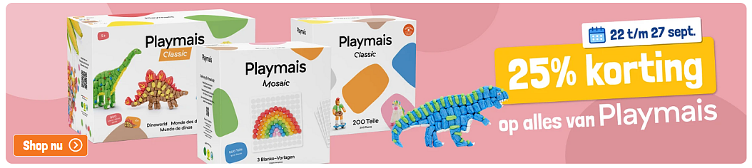 🦕 -25% op alles van Playmais