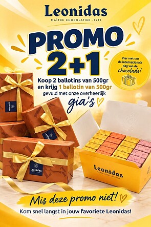 2+1 gratis 🎁 Leonidas