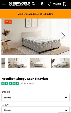 €1110 korting op een nieuwe boxspring