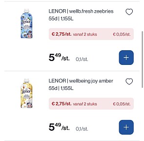 lenor wasverzachter -50%