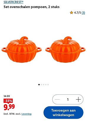 Set pompoen ovenschalen -33%