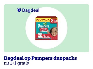 Dagdeal: 1+1 gratis op Pampers 💥