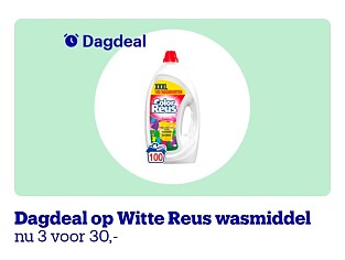 Dagdeal: Witte Reus wasmiddel 3 voor €30