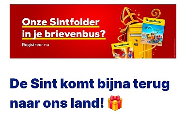 Bestel een gratis Supra Bazar Sintfolder 🎁