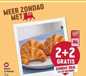 2+2 gratis op botercroissants 🥐 bij Delhaize