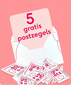 5 gratis postzegels