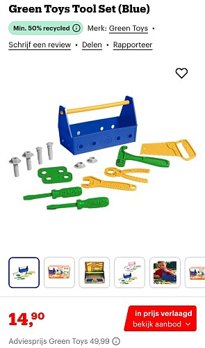 Green Toys Tool Set (Blauw) -70%