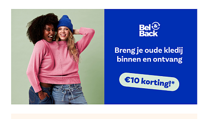 €10 korting bij Bel&Bo 🛍️ BringBack actie oude kleding