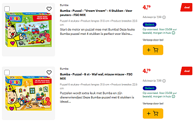 Bumba puzzels -40% 🧩