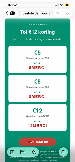 Viata MERCI-codes: laatste dag!