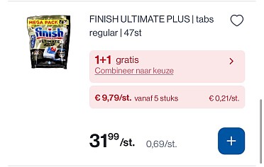 Finish vaatwastabletten in promo