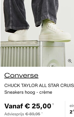 Converse sneakers 25€ ipv 89,95€