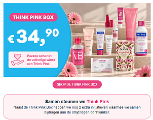 Think Pink Box met voordeel, gratis Think Pink lintje + dubbele punten