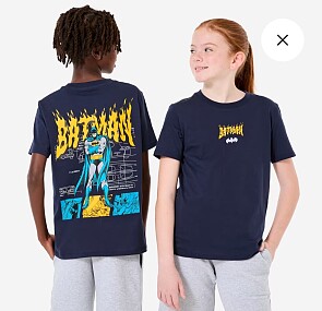 -33% Batman kindershirt, donkerblauw