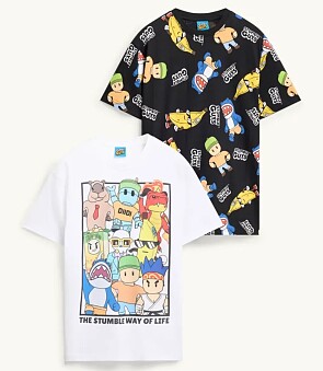 -48% Set van 2 Stumble Guys T-shirt
