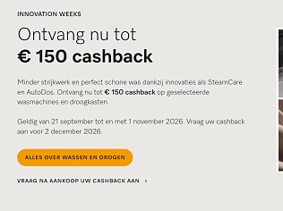 🔥 Miele wasmachines en droogkasten met tot €150 cashback 🧺