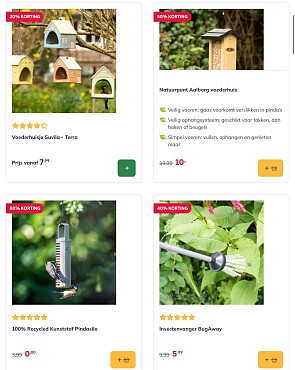 Outletkorting Vogelproducten