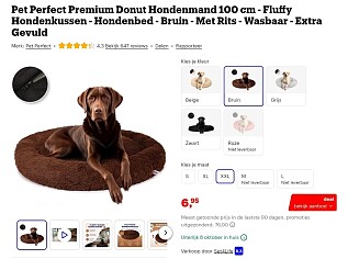 Pet Perfect Premium Donut Hondenmand XXL