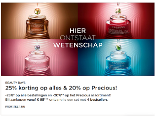 -25% bij Clarins + gratis geschenk