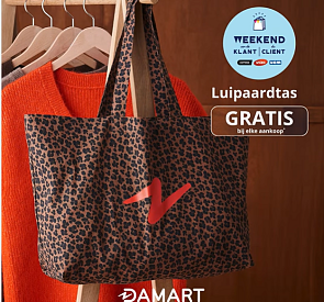 Gratis luipaardtas bij Damart 🎁 Weekend van de klant